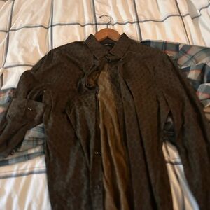 Express Geometric Brown Shirt